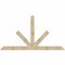 Ekena Millwork Saratoga Rough Sawn Timber Gable Bracket, Douglas Fir, 108"W x 58"H x 6"D x 6"F, 13/12 Pitch GBW108X58X0606SAR00RDF - alternate 1